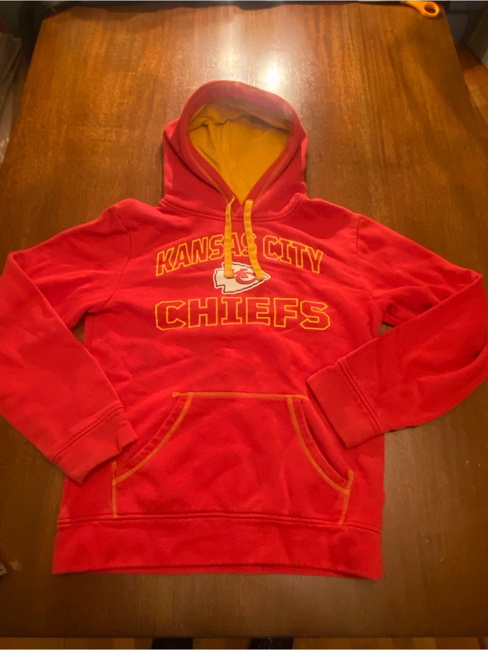 Fanatics Kansas City Chiefs Hoodie Mens Small Pullover Sweatshirt NFL Football